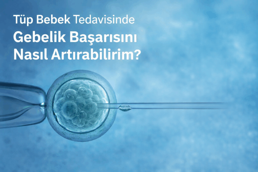 Tüp bebek tedavisinde gebelik başarısını artırma yöntemlerini anlatan embriyo ve mikroenjeksiyon görseli